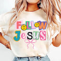 Follow Jesus Shirt, Coquette Jesus Shirt, Christian Tee, Preppy Jesus Shirt