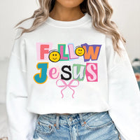 Follow Jesus Sweatshirt, Coquette Jesus Shirt, Christian Sweatshirt