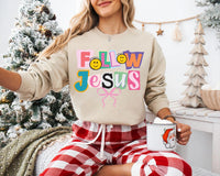 Follow Jesus Sweatshirt, Coquette Jesus Shirt, Christian Sweatshirt