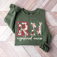 Christmas Registered Nurse Sweatshirt, Nurse Shirt for Christmas, Christmas Crew Nurse Sweatshirt