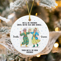 Personalized Best Friend Ornament, Besties Christmas Ornament, Custom Friendship Ceramic Ornament, BFF Gift for Her, Holiday Keepsake 2025