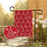 Subtle Anti-Trump Christmas Garden Flag, F*ck Trump, Resist Fascism Yard Flag, Protest MAGA Political Decor, Christmas Lights Outdoor Flag