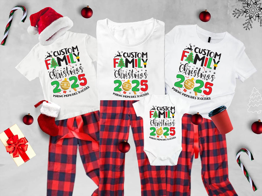 Customized Family Christmas 2025 Shirt, Making Memories Together Shirt, Christmas Family Tee