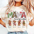Personalized Christmas Mama Shirt, This Mama Loves Her Cookies Shirt, Custom Gingerbread Tee
