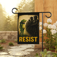 Portland Frog Anti-ICE Protest Garden Flag, Double Sided, No Kings In America, Protect Democracy, Anti-Trump Flag, Resist Fascism Flag