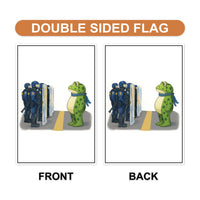 Portland Frog Anti-ICE Protest Garden Flag, Double Sided, No Kings In America, Protect Democracy, Anti-Trump Flag, Resist Fascism Flag