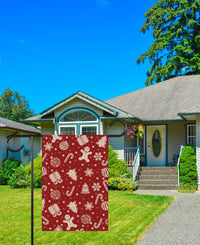 Subtle Anti-Trump Christmas Garden Flag, F*ck Trump, Resist Fascism Yard Flag, Protest MAGA Political Decor, Xmas Candy Canes Outdoor Flag