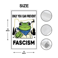 Portland Frog Anti-ICE Protest Garden Flag, Double Sided, No Kings In America, Protect Democracy, Anti-Trump Flag, Resist Fascism Flag