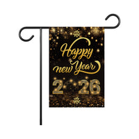 Happy New Year 2026 Garden Flag, New Year’s Eve Yard Flag, Holiday Welcome New Year Fence Front Porch Yard Decorations, Eve Party Decor Flag
