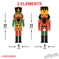 Christmas Nutcracker Yard Signs, Outdoor Tall Soldier Stakes, Holiday Garden Lawn Decorations for Xmas Porch, Pathway & Front Door Display