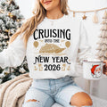 Cruising Into the New Year 2026 Sweatshirt, Custom Name Cruise Shirt, Family Vacation Matching Sweatshirt