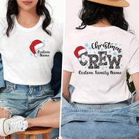 Custom Christmas Family Crew Sweatshirt, Custom Name Shirt, Family Name Sweatshirt, Front Back