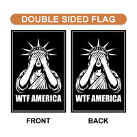 No Kings In America Garden Flag, Double Sided, WTF America, Democracy Not Oligarchy, Anti-Trump, Resist Racism Flag, Resist Fascism Flag