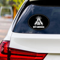 No Kings Protest Vinyl Sticker, Democracy Not Oligarchy, WTF America, Anti-Trump, Resist Racism, Resist Fascism Bumper Sticker, 6" x 4.5"