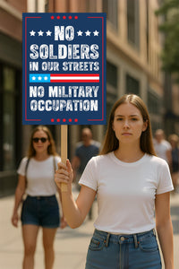 No Kings In America Protest Sign, Anti-Trump, WTF America, Democracy Not Oligarchy Political Activist Poster Resist Fascism Rally Sign