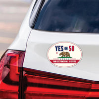 Yes on Prop 50 Magnet, California Political Reform Magnet, Anti-Gerrymandering Election Act Vehicle Magnet, 6" x 4.5"