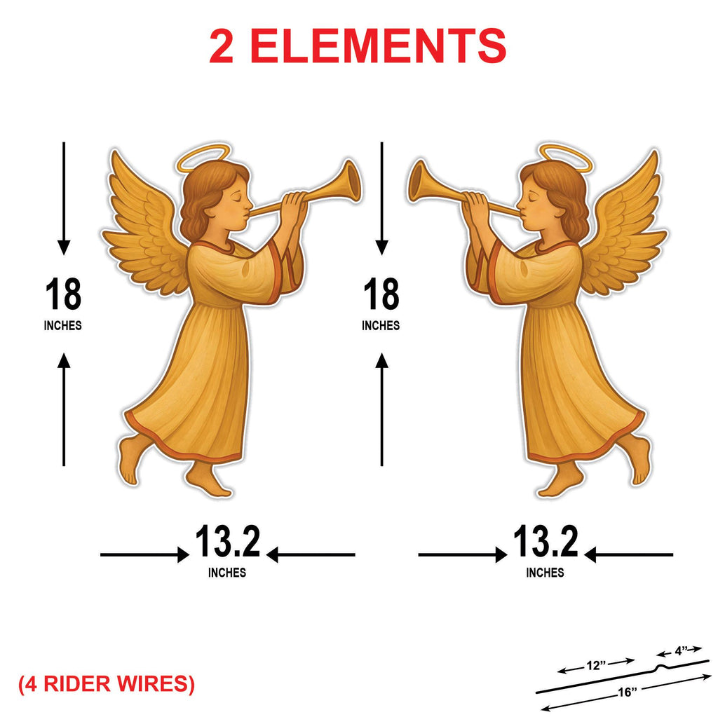 Christmas Angel Yard Signs, Outdoor Holiday Lawn Decorations with Stakes, Religious Garden Décor for Patio, Pathway & Festive Home Display