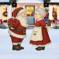 Kissing Santa & Mrs. Claus Yard Signs, Outdoor Christmas Lawn Decorations with Stakes, Holiday Garden Décor for Patio, Walkway Display