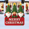 Merry Christmas Gnome Yard Sign, Outdoor Holiday Lawn Decoration with Stakes, Festive Garden Décor for Patio, Porch, Winter Home Display