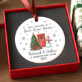 Custom New Home Ornament 2025, Our First Christmas in New Home Ornament, Personalized First House Ceramic Ornament, Newlywed Gift Keepsake