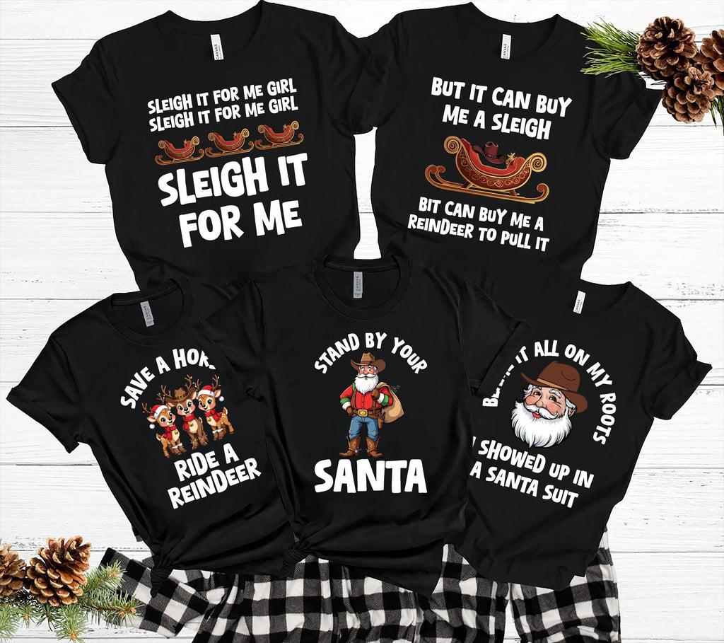 Family Group Christmas Shirt, Matching Christmas Western Shirt, Funny Christmas Party Tee