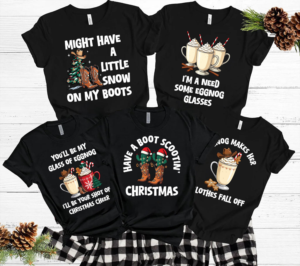 Family Group Christmas Shirt, Matching Christmas Western Shirt, Funny Christmas Party Tee