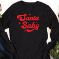 Santa Baby Long Sleeve Shirt, Santa Christmas Shirt, Preppy Christmas Tee