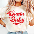 Santa Baby Shirt, Santa Christmas Shirt, Preppy Christmas Tee