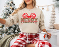 Coquette Leopard Merry Christmas Sweatshirt, Merry Christmas Shirt, Preppy Christmas Sweatshirt