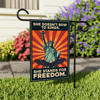 Democracy Has No Kings Garden Flag, Double Sided, No Kings In America Protest, Anti-Trump Flag, Resist Racism, Resist Fascism Flag