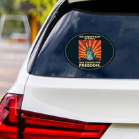 Democracy Has No Kings Vinyl Sticker, No Kings In America Protest, Anti-Trump, Resist Fascism Car Bumper Sticker, 6" x 4.5"