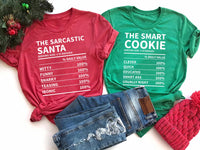 Funny Family Christmas Shirts, Group Matching Christmas Nutrition Facts Label Shirt, Custom Family Holiday Party Tee 2025