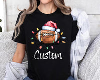 Custom Christmas Football Shirt, Winter Sports Team Shirt, Personalized Football Tee