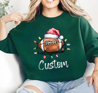 Custom Christmas Football Sweatshirt, Winter Sports Team Shirt, Personalized Football Sweatshirt