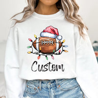 Custom Christmas Football Sweatshirt, Winter Sports Team Shirt, Personalized Football Sweatshirt