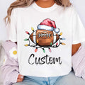 Custom Christmas Football Shirt, Winter Sports Team Shirt, Personalized Football Tee