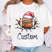 Custom Christmas Football Shirt, Winter Sports Team Shirt, Personalized Football Tee