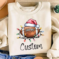 Custom Christmas Football Sweatshirt, Winter Sports Team Shirt, Personalized Football Sweatshirt