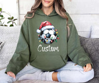 Custom Christmas Soccer Team Hoodie, Winter Sports Tee, Personalized Soccer Hoodie