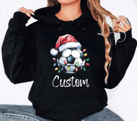 Custom Christmas Soccer Team Hoodie, Winter Sports Tee, Personalized Soccer Hoodie