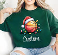 Custom Christmas Basketball Sweatshirt, Santa Sports Team Shirt, Personalized Basketball Sweatshirt