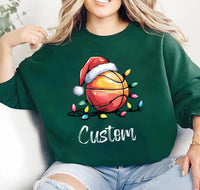Custom Christmas Basketball Sweatshirt, Santa Sports Team Shirt, Personalized Basketball Sweatshirt