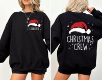 Custom Christmas Crew Pocket Sweatshirt, Family Matching Gift Shirt, Personalized Christmas Sweatshirt, Front Back