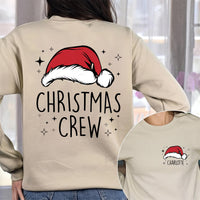 Custom Christmas Crew Pocket Sweatshirt, Family Matching Gift Shirt, Personalized Christmas Sweatshirt, Front Back