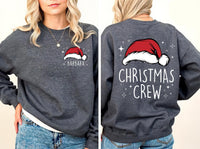 Custom Christmas Crew Pocket Sweatshirt, Family Matching Gift Shirt, Personalized Christmas Sweatshirt, Front Back