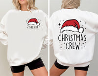 Custom Christmas Crew Pocket Sweatshirt, Family Matching Gift Shirt, Personalized Christmas Sweatshirt, Front Back
