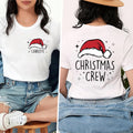 Custom Christmas Crew Pocket Shirt, Family Matching Gift Shirt, Personalized Christmas Tee, Front Back