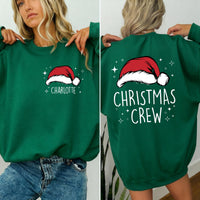 Custom Christmas Crew Pocket Sweatshirt, Family Matching Gift Shirt, Personalized Christmas Sweatshirt, Front Back