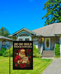 Hold Them Accountable Epstein List Protest Garden Flag, Double Sided, Santa No Kings Protect Democracy, Anti-Trump Flag, Resist Fascism Flag