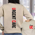 Personalized Urgent Care Sweatshirt, Emergency Medicine Shirt, Urgent Care Staff Sweatshirt, Front Back